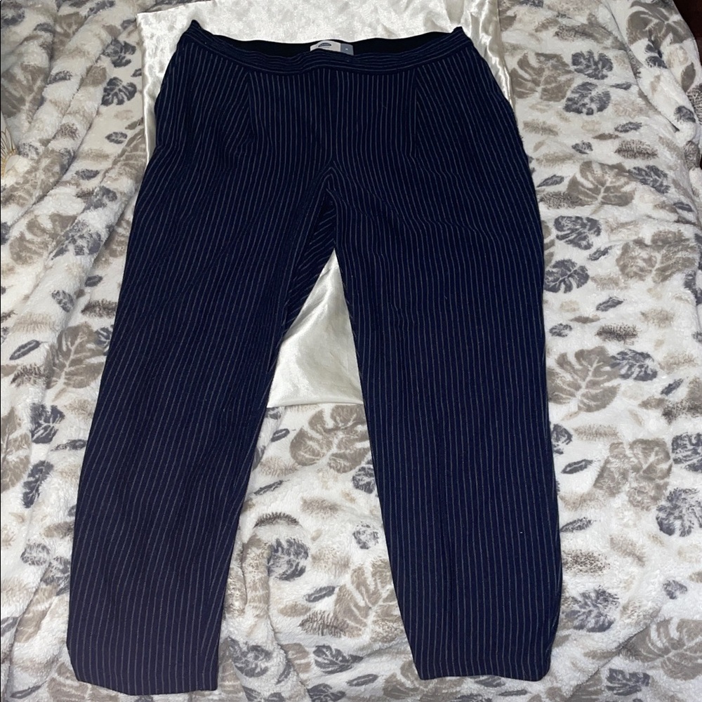 Old Navy Dark Blue Pinstripe Dress Pants